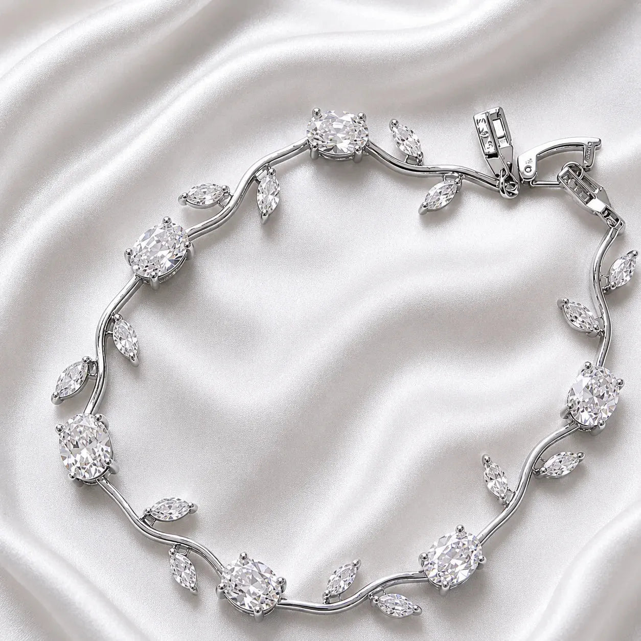 Luminous Gold Plated Crystal Tulip Bracelet Exclusive Designer Gift Box Included