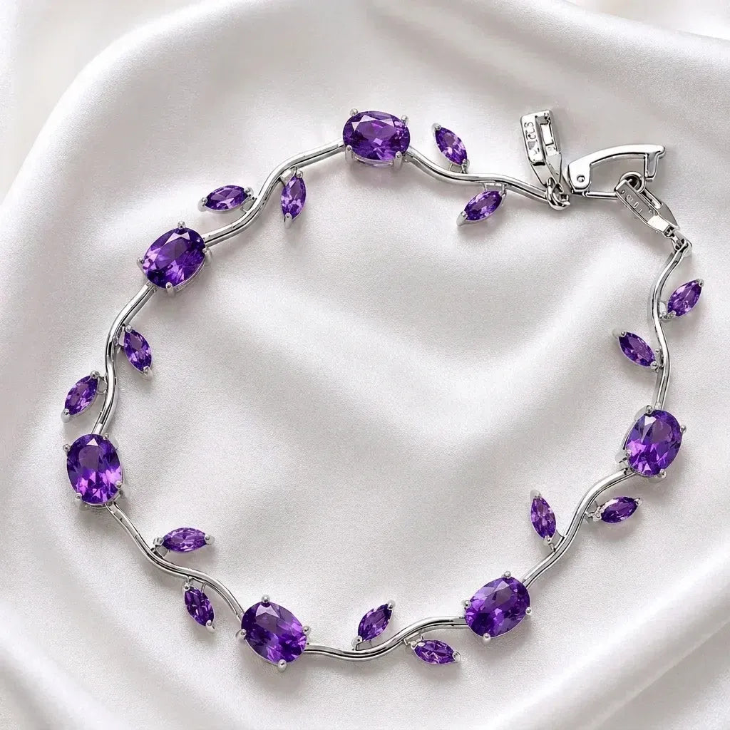 Luminous Gold Plated Crystal Tulip Bracelet Exclusive Designer Gift Box Included